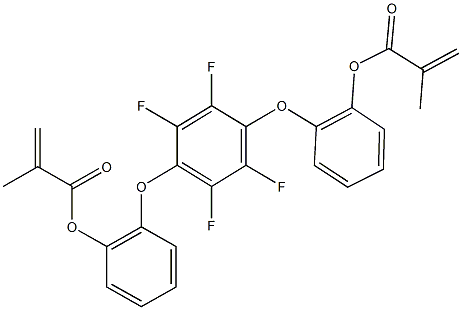 2-{2,3,5,6-tetrafluoro-4-[2-(methacryloyloxy)phenoxy]phenoxy}phenyl 2-methylacrylate 结构式