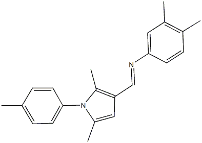 N-{[2,5-dimethyl-1-(4-methylphenyl)-1H-pyrrol-3-yl]methylene}-N-(3,4-dimethylphenyl)amine 结构式