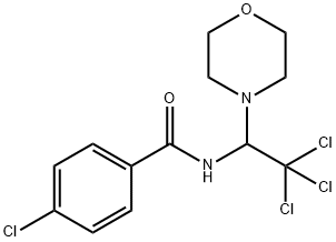 4-chloro-N-[2,2,2-trichloro-1-(4-morpholinyl)ethyl]benzamide 结构式