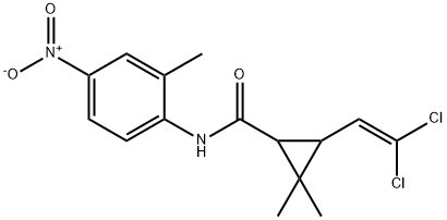 3-(2,2-dichlorovinyl)-N-{4-nitro-2-methylphenyl}-2,2-dimethylcyclopropanecarboxamide 结构式