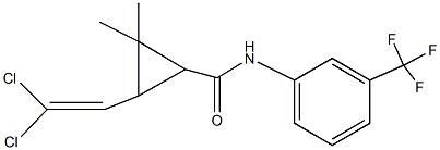 3-(2,2-dichlorovinyl)-2,2-dimethyl-N-[3-(trifluoromethyl)phenyl]cyclopropanecarboxamide 结构式