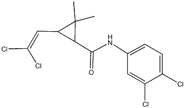 N-(3,4-dichlorophenyl)-3-(2,2-dichlorovinyl)-2,2-dimethylcyclopropanecarboxamide 结构式