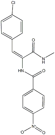 N-{2-(4-chlorophenyl)-1-[(methylamino)carbonyl]vinyl}-4-nitrobenzamide 结构式