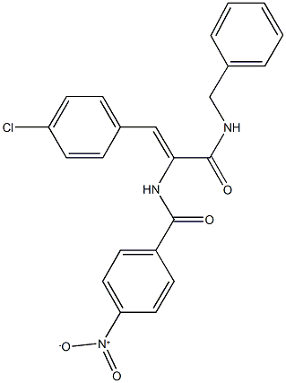 N-[1-[(benzylamino)carbonyl]-2-(4-chlorophenyl)vinyl]-4-nitrobenzamide 结构式