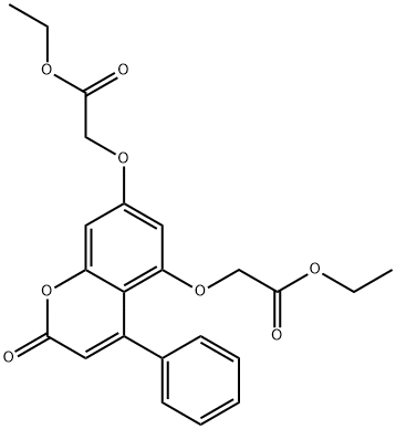 ethyl {[5-(2-ethoxy-2-oxoethoxy)-2-oxo-4-phenyl-2H-chromen-7-yl]oxy}acetate 结构式