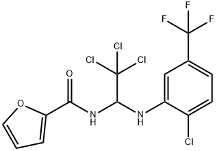 N-{2,2,2-trichloro-1-[2-chloro-5-(trifluoromethyl)anilino]ethyl}-2-furamide 结构式