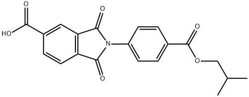 2-[4-(isobutoxycarbonyl)phenyl]-1,3-dioxoisoindoline-5-carboxylic acid 结构式