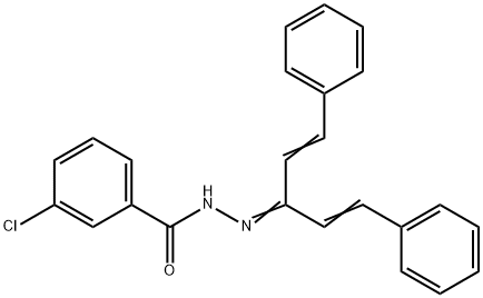 3-chloro-N'-[3-phenyl-1-(2-phenylvinyl)-2-propenylidene]benzohydrazide 结构式