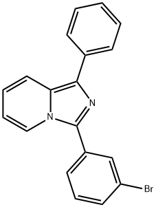 3-(3-bromophenyl)-1-phenylimidazo[1,5-a]pyridine 结构式