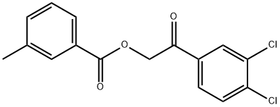 2-(3,4-dichlorophenyl)-2-oxoethyl 3-methylbenzoate 结构式