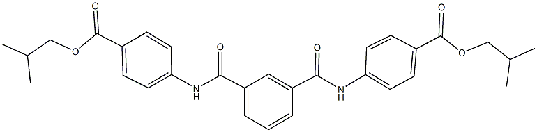 isobutyl 4-[(3-{[4-(isobutoxycarbonyl)anilino]carbonyl}benzoyl)amino]benzoate 结构式