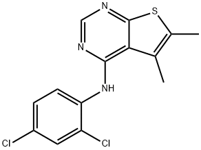 N-(2,4-dichlorophenyl)-N-(5,6-dimethylthieno[2,3-d]pyrimidin-4-yl)amine 结构式