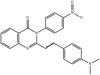 2-{2-[4-(dimethylamino)phenyl]vinyl}-3-{4-nitrophenyl}-4(3H)-quinazolinone 结构式