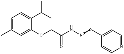 2-(2-isopropyl-5-methylphenoxy)-N'-(4-pyridinylmethylene)acetohydrazide 结构式