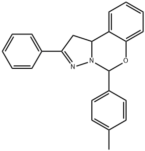 5-(4-methylphenyl)-2-phenyl-1,10b-dihydropyrazolo[1,5-c][1,3]benzoxazine 结构式