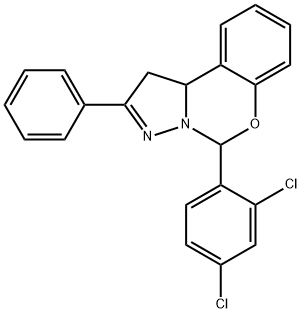 5-(2,4-dichlorophenyl)-2-phenyl-1,10b-dihydropyrazolo[1,5-c][1,3]benzoxazine 结构式