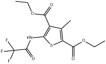 diethyl 3-methyl-5-[(trifluoroacetyl)amino]-2,4-thiophenedicarboxylate 结构式