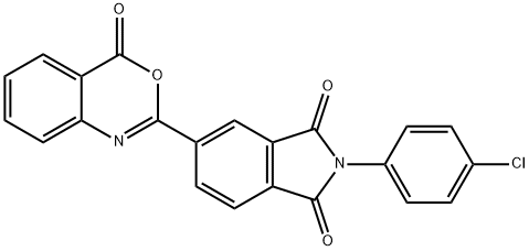 2-(4-chlorophenyl)-5-(4-oxo-4H-3,1-benzoxazin-2-yl)-1H-isoindole-1,3(2H)-dione 结构式