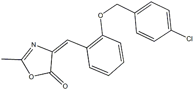 4-{2-[(4-chlorobenzyl)oxy]benzylidene}-2-methyl-1,3-oxazol-5(4H)-one 结构式