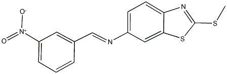 6-({3-nitrobenzylidene}amino)-2-(methylsulfanyl)-1,3-benzothiazole 结构式