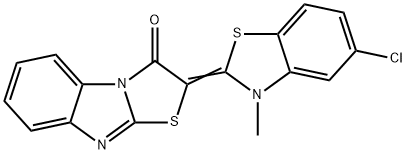 2-(5-chloro-3-methyl-1,3-benzothiazol-2(3H)-ylidene)[1,3]thiazolo[3,2-a]benzimidazol-3(2H)-one 结构式