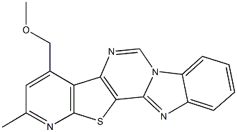 4-(methoxymethyl)-2-methylpyrido[3'',2'':4',5']thieno[3',2':4,5]pyrimido[1,6-a]benzimidazole 结构式