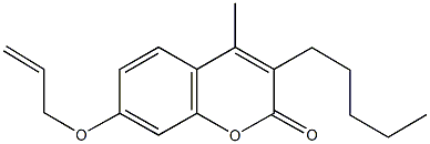 7-(allyloxy)-4-methyl-3-pentyl-2H-chromen-2-one 结构式