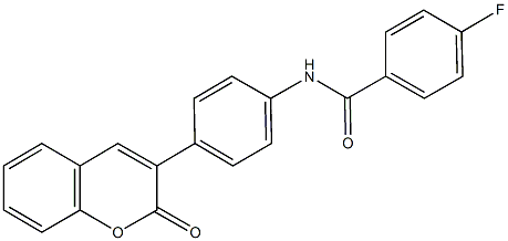 4-fluoro-N-[4-(2-oxo-2H-chromen-3-yl)phenyl]benzamide 结构式