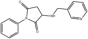 1-phenyl-3-[(3-pyridinylmethyl)amino]-2,5-pyrrolidinedione 结构式