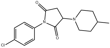 1-(4-chlorophenyl)-3-(4-methyl-1-piperidinyl)-2,5-pyrrolidinedione 结构式