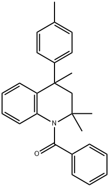 1-benzoyl-2,2,4-trimethyl-4-(4-methylphenyl)-1,2,3,4-tetrahydroquinoline 结构式