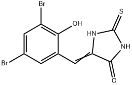 5-(3,5-dibromo-2-hydroxybenzylidene)-2-thioxo-4-imidazolidinone 结构式