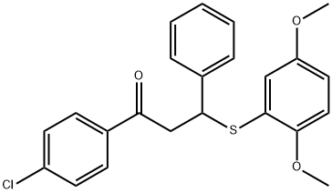 1-(4-chlorophenyl)-3-[(2,5-dimethoxyphenyl)sulfanyl]-3-phenyl-1-propanone 结构式