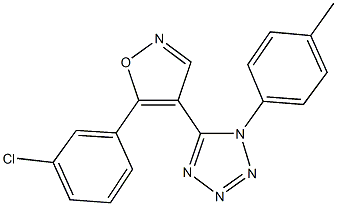 5-[5-(3-chlorophenyl)-4-isoxazolyl]-1-(4-methylphenyl)-1H-tetraazole 结构式
