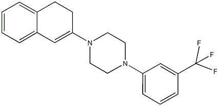 1-(3,4-dihydro-2-naphthalenyl)-4-[3-(trifluoromethyl)phenyl]piperazine 结构式