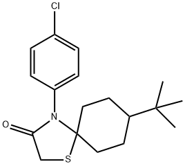 8-tert-butyl-4-(4-chlorophenyl)-1-thia-4-azaspiro[4.5]decan-3-one 结构式