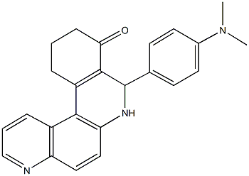 8-[4-(dimethylamino)phenyl]-8,10,11,12-tetrahydrobenzo[a][4,7]phenanthrolin-9(7H)-one 结构式