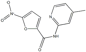5-nitro-N-(4-methyl-2-pyridinyl)-2-furamide 结构式