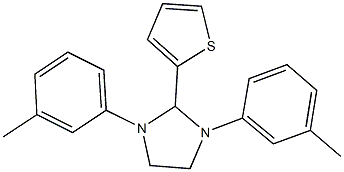 1,3-bis(3-methylphenyl)-2-(2-thienyl)imidazolidine 结构式