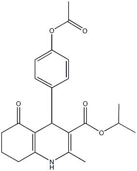 1-methylethyl 4-[4-(acetyloxy)phenyl]-2-methyl-5-oxo-1,4,5,6,7,8-hexahydroquinoline-3-carboxylate 结构式