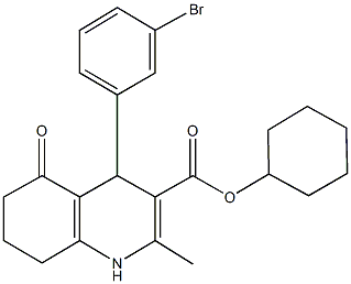 cyclohexyl 4-(3-bromophenyl)-2-methyl-5-oxo-1,4,5,6,7,8-hexahydroquinoline-3-carboxylate 结构式