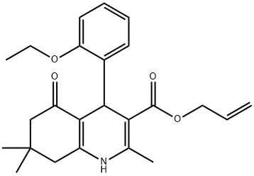 allyl 4-(2-ethoxyphenyl)-2,7,7-trimethyl-5-oxo-1,4,5,6,7,8-hexahydro-3-quinolinecarboxylate 结构式