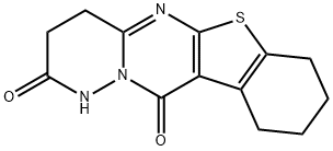 3,4,7,8,9,10-hexahydro-1H-[1]benzothieno[2',3':4,5]pyrimido[1,2-b]pyridazine-2,11-dione 结构式