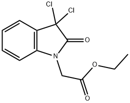 ethyl (3,3-dichloro-2-oxo-2,3-dihydro-1H-indol-1-yl)acetate 结构式