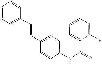 2-fluoro-N-[4-(2-phenylvinyl)phenyl]benzamide 结构式