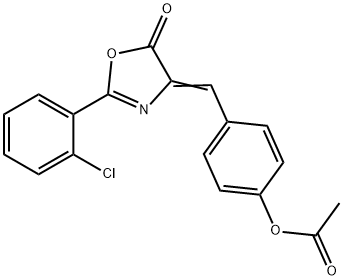 4-[(2-(2-chlorophenyl)-5-oxo-1,3-oxazol-4(5H)-ylidene)methyl]phenyl acetate 结构式