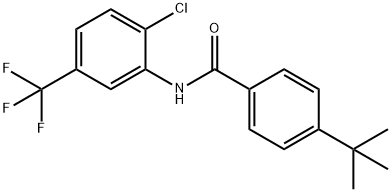 4-tert-butyl-N-[2-chloro-5-(trifluoromethyl)phenyl]benzamide 结构式