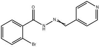 2-bromo-N'-(4-pyridinylmethylene)benzohydrazide 结构式