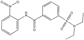 3-[(diethylamino)sulfonyl]-N-{2-nitrophenyl}benzamide 结构式