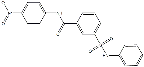 3-(anilinosulfonyl)-N-{4-nitrophenyl}benzamide 结构式